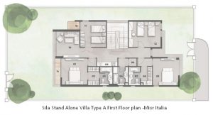 Sila Stand Alone Villa Type A--- First Floor plan-Misr Italia