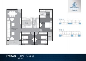 Typical C 165 m Condo Floor Plan