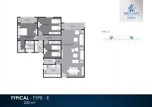 Typical E 200m Condo Floor Plan