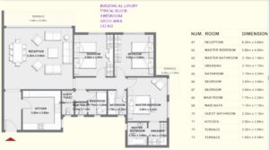BUILDING A1-3Bed-192 m2-part 01-IL BOSCO-Apartments -Misr Italia- New Capita