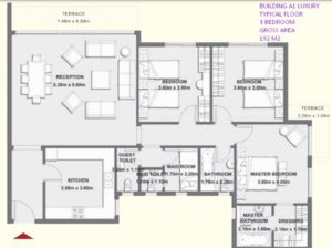 BUILDING A1-3Bed-192 m2-part 02-IL BOSCO-Apartments -Misr Italia- New Capita