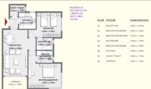 BUILDING A2-2Bed-129 m2-part 01-IL BOSCO-Apartments -Misr Italia- New Capita