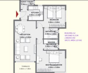 BUILDING A2-2Bed-129 m2-part 02-IL BOSCO-Apartments -Misr Italia- New Capita