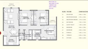 BUILDING A2-3Bed-150 m2-part 01-IL BOSCO-Apartments -Misr Italia- New Capita