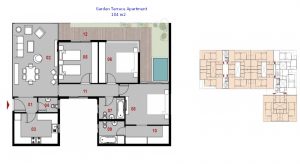 Garden Terrace Apartment-184 m2-The Park part3-BOSCO-Villas-Misr Italia- New Capital