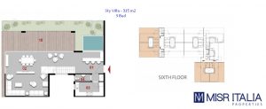 Sky Villa-315 m2-The Park part5-BOSCO-Villas-Misr Italia- New Capital