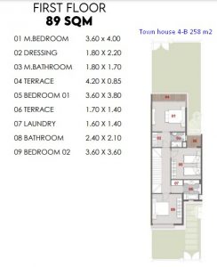 Town House 4B-258 m2-part 3-IL BOSCO-Villas-Misr Italia- New Capital