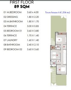 Town House 6E-254 m2-part 3-IL BOSCO-Villas-Misr Italia- New Capital