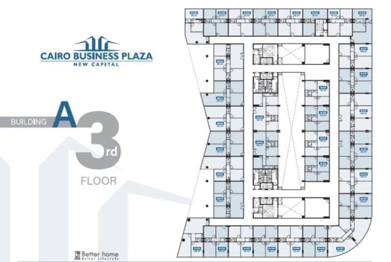 Cairo Bussiness Plaza-New Capital- Buliding A 3rd Floor-Plan