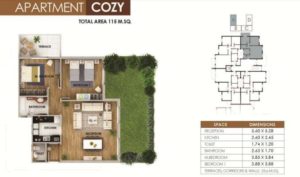 Apartment 115 m2-Part 01-Club Park-MOUNTAIN VIEW iCity New Cairo
