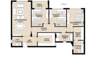 Apartment 164 m2-Part 02-Bleu Vert-New Capital-SED