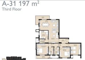 Apartment 197 m2-Part 01-Bleu Vert-New Capital-SED