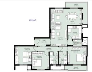 Apartment 200 m2-Part 02-Bleu Vert-New Capital-SED