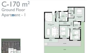 Apartment Type C 170 m2-Ground Floor-Part 01-JAYD-New Cairo-Egypt